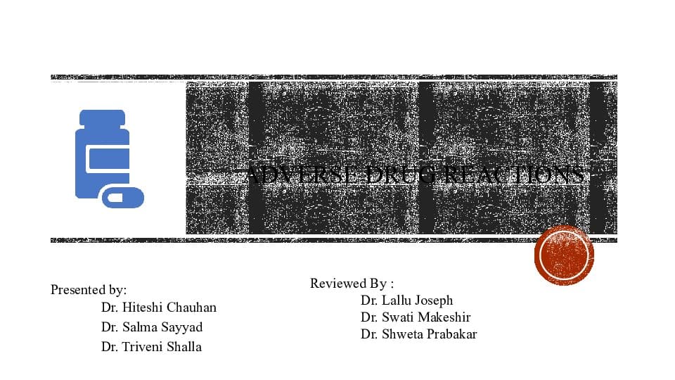 Adverse Drug Reactions